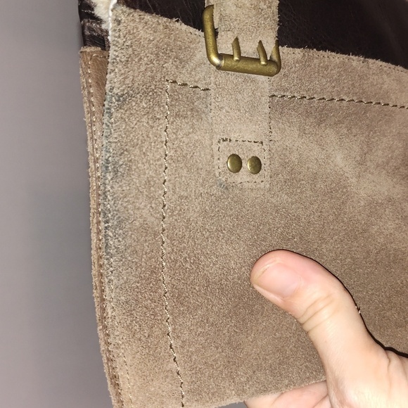 UGG Cydnee Brown Tan Suede Leather Riding Knee High Boots Women’s Size 7.5 - Picture 11 of 16